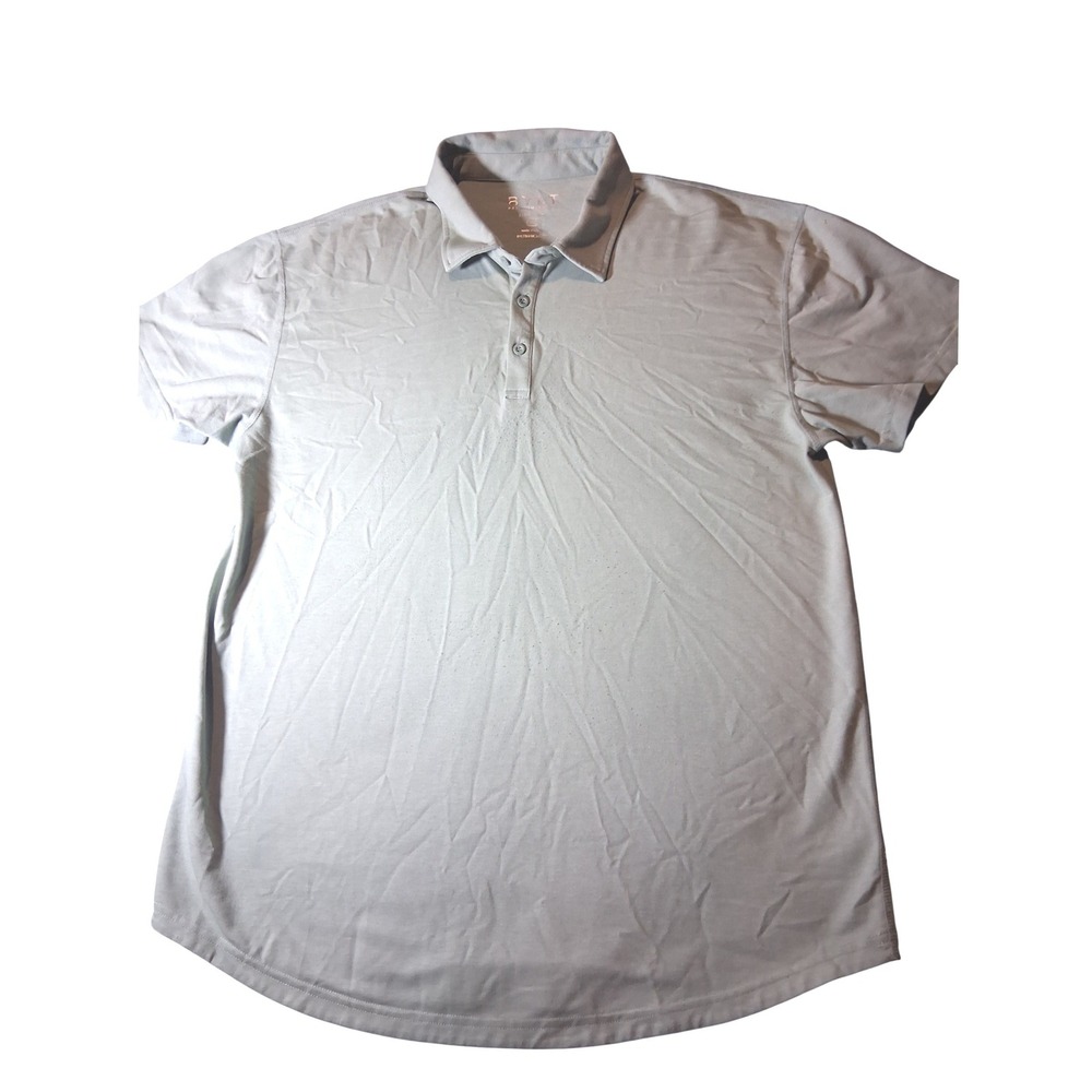 BYLT Premium Basics Signature Polo Shirt Mens XL Sage Green Curved Hem